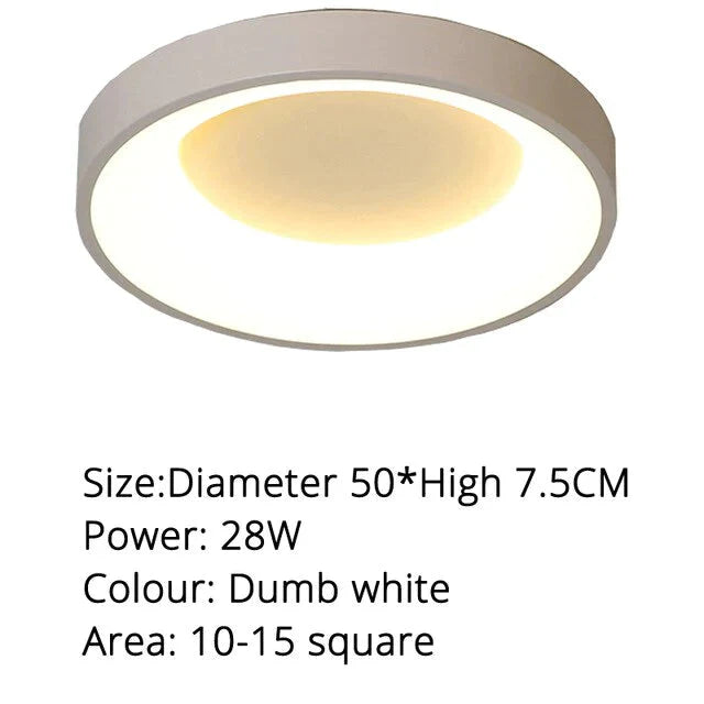 Modern Square/Round Ceiling Lights For Living Room Bedroom Dining Room White Color Frame Lamp Fixtures Lustres Lampadari  Dero