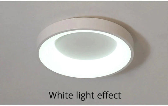 Modern Square/Round Ceiling Lights For Living Room Bedroom Dining White Color Frame Lamp Fixtures