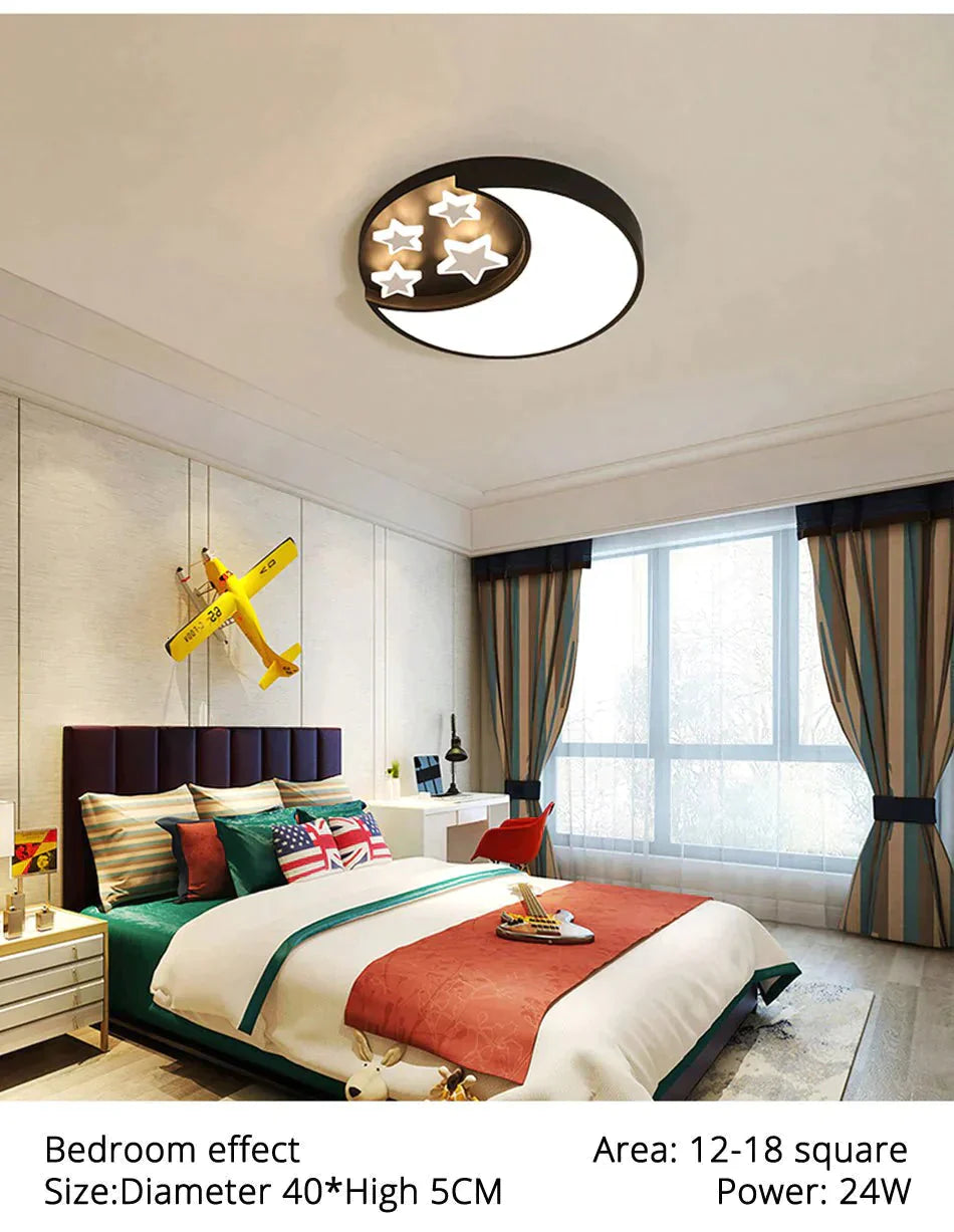 Modern Stars Lled Celling Lights For Living Room Bedroom Dining Acrylic Iron Body Indoor Home Lamp