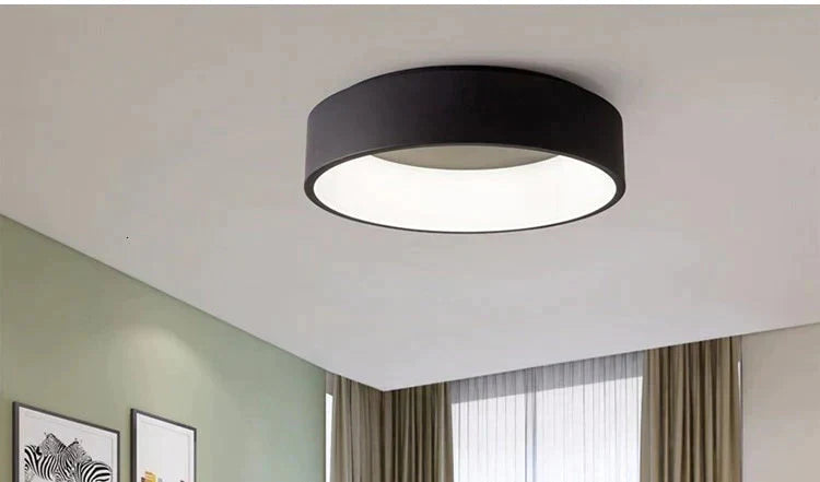 Ceiling Led Lights For Dining Room Kitchen Fixtures Ring Modern Black Bedroom Lighting Indoor Home