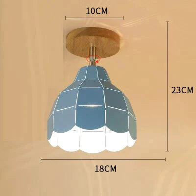 E27 Iron 5W Iron Ceiling Lamp Shade Ceiling Light Covers and Shades Triangle Metal Ceiling Lampshades 180 degree turn around cei