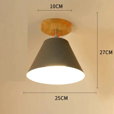 E27 Iron 5W Iron Ceiling Lamp Shade Ceiling Light Covers and Shades Triangle Metal Ceiling Lampshades 180 degree turn around cei