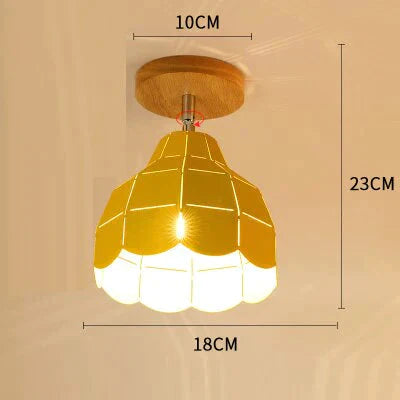 E27 Iron 5W Iron Ceiling Lamp Shade Ceiling Light Covers and Shades Triangle Metal Ceiling Lampshades 180 degree turn around cei