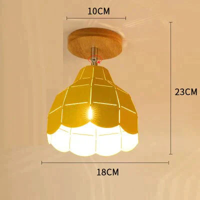 E27 Iron 5W Ceiling Lamp Shade Light Covers And Shades Triangle Metal Lampshades 180 Degree Turn