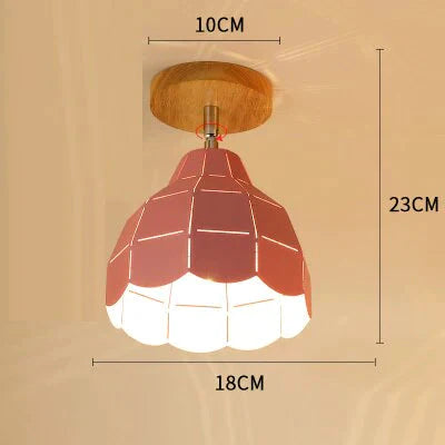 E27 Iron 5W Iron Ceiling Lamp Shade Ceiling Light Covers and Shades Triangle Metal Ceiling Lampshades 180 degree turn around cei