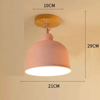 E27 Iron 5W Iron Ceiling Lamp Shade Ceiling Light Covers and Shades Triangle Metal Ceiling Lampshades 180 degree turn around cei