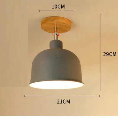 E27 Iron 5W Iron Ceiling Lamp Shade Ceiling Light Covers and Shades Triangle Metal Ceiling Lampshades 180 degree turn around cei