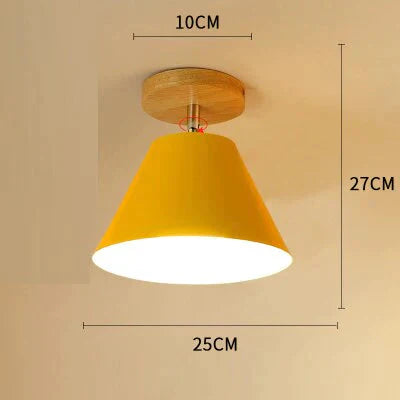 E27 Iron 5W Iron Ceiling Lamp Shade Ceiling Light Covers and Shades Triangle Metal Ceiling Lampshades 180 degree turn around cei