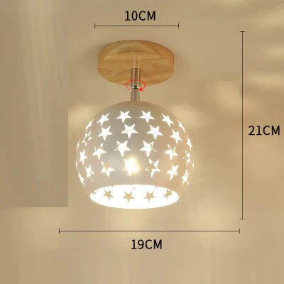 E27 Iron 5W Ceiling Lamp Shade Light Covers And Shades Triangle Metal Lampshades 180 Degree Turn