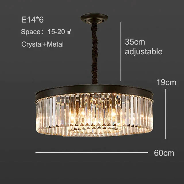 Modern Crystal Ceiling Lamp Living Crystal Ceiling Light Bedroom Classic Round Ceiling Lamps Black Base Led Fixtures Dining Room