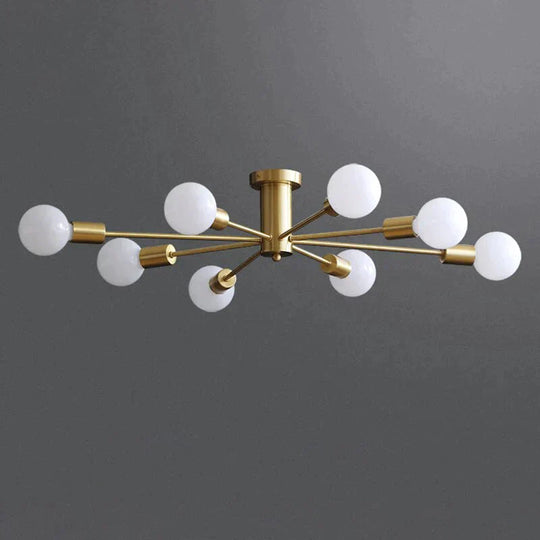 Modern Copper Ceiling Light Dining Brass Lamp Living Led Fixtures Kitchen Lustres Lights Nordic