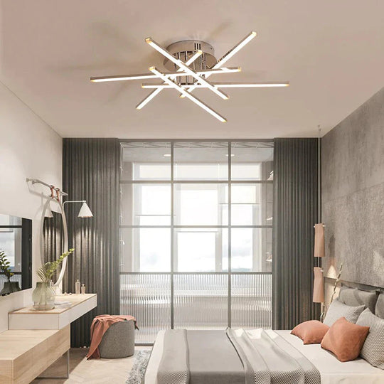 Chrome Plated Finish Modern Led Ceiling Lights For Living Room Bedroom Study Room Home Deco Ceiling Lamp