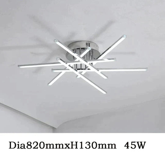 Chrome Plated Finish Modern Led Ceiling Lights For Living Room Bedroom Study Home Deco Lamp /