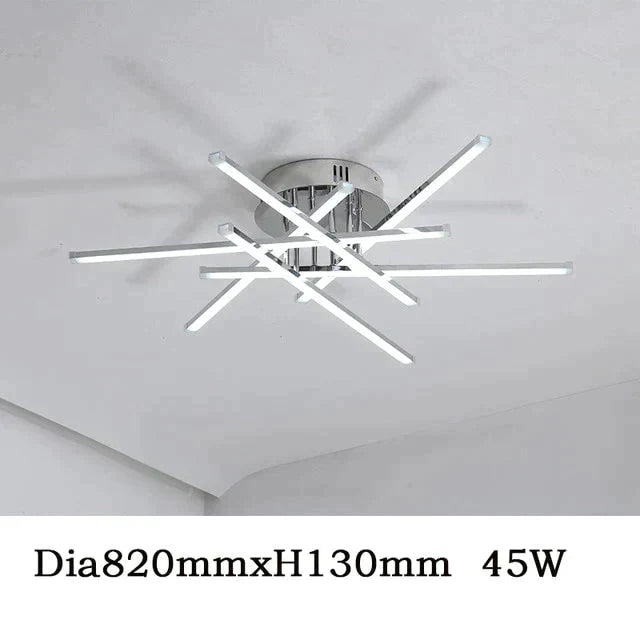 Chrome Plated Finish Modern Led Ceiling Lights For Living Room Bedroom Study Home Deco Lamp