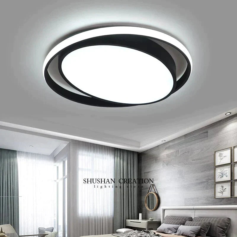 New Arrival Black/White Led Ceiling Chandelier For Living Study Room Bedroom Aluminum Modern Led