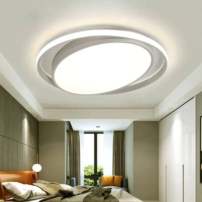 New Arrival Black/White LED Ceiling Chandelier For Living Study Room Bedroom Aluminum Modern Led Ceiling Chandelier