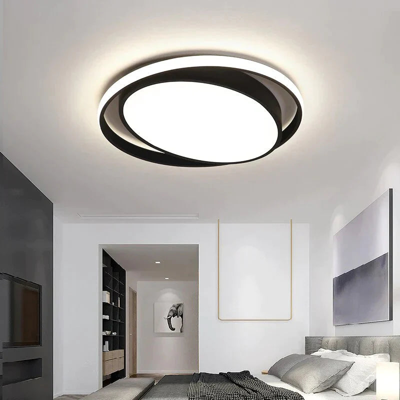 New Arrival Black/White LED Ceiling Chandelier For Living Study Room Bedroom Aluminum Modern Led Ceiling Chandelier