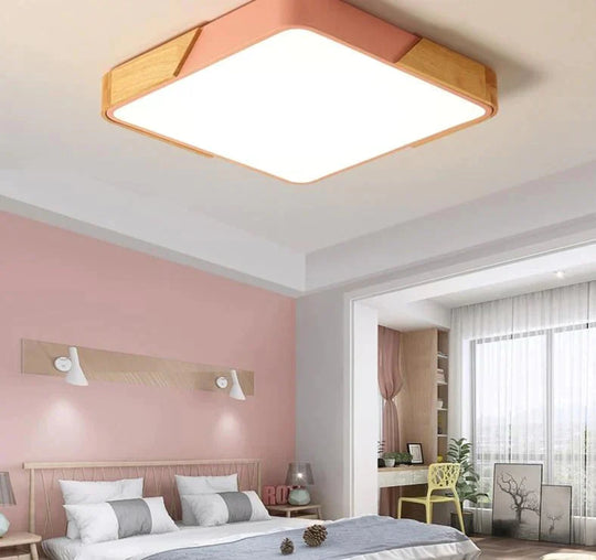 Modern Wooden Led Ceiling Lights For Living Room Bedroom Kitchen Luminaria Led Ultra-thin 5CM Hall Luminaria Led Ceiling Lamp