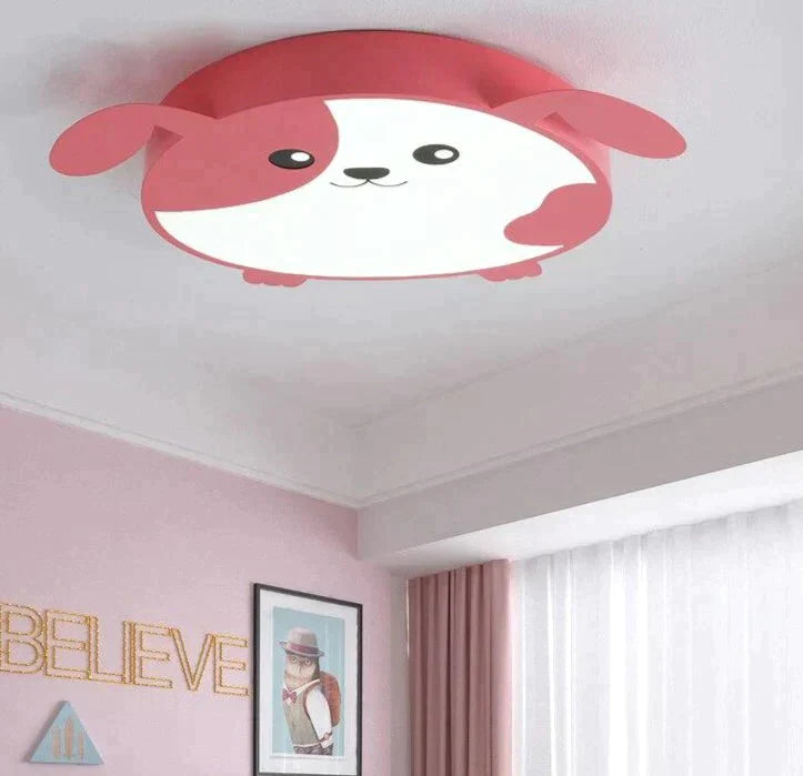 New Design Led Ceiling Light Baby Room Child Cutie Cat Shape With Remote Control Lamp Lighting