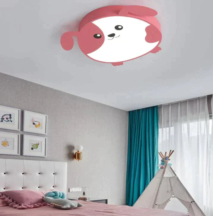 New Design Led Ceiling Light Baby Room Child Cutie Cat Shape With Remote Control Lamp Lighting