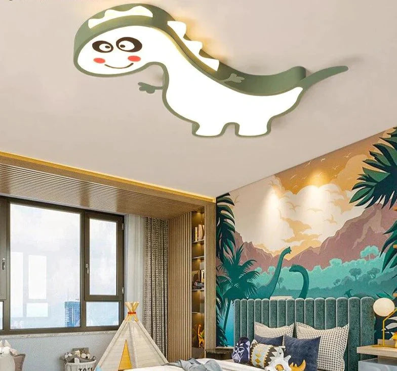 New Dinasour Modern Led Ceiling Lights Lamp For Child Bedroom Study Room Babyroom Remote Control Cartoon Designer Lamparas