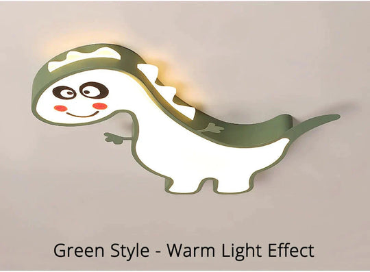 New Dinasour Modern Led Ceiling Lights Lamp For Child Bedroom Study Room Babyroom Remote Control Cartoon Designer Lamparas