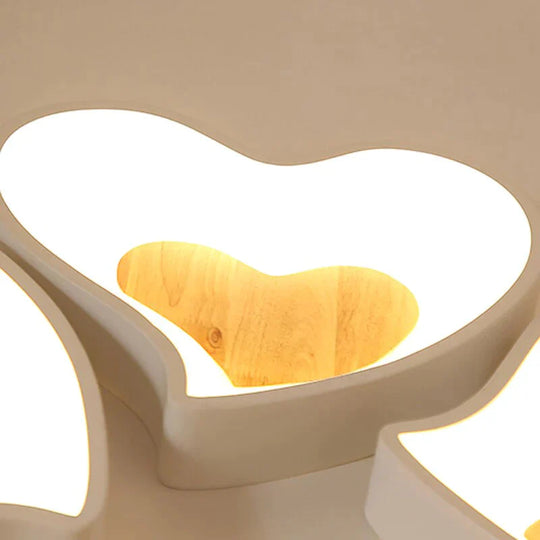 Modern Heart Shape LED Ceiling Lights For Living Room Bedroom  Indoor Lighting Ceiling Lamp Fixture Remote Control Dimmin