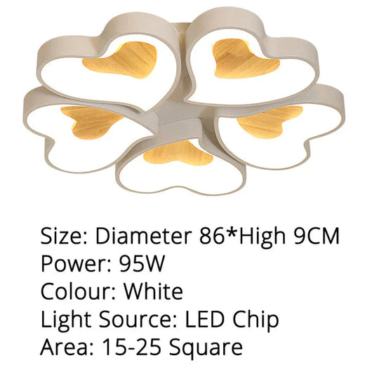 Modern Heart Shape LED Ceiling Lights For Living Room Bedroom  Indoor Lighting Ceiling Lamp Fixture Remote Control Dimmin