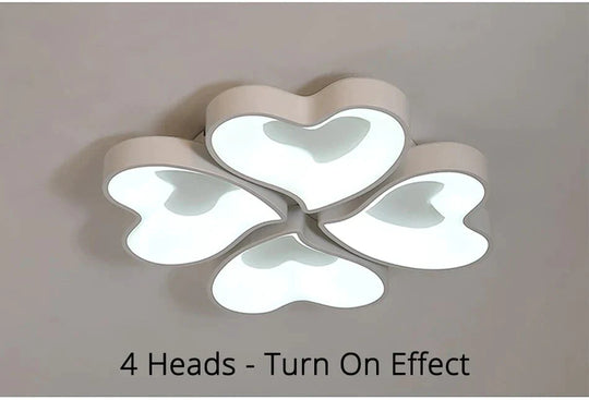 Modern Heart Shape LED Ceiling Lights For Living Room Bedroom  Indoor Lighting Ceiling Lamp Fixture Remote Control Dimmin