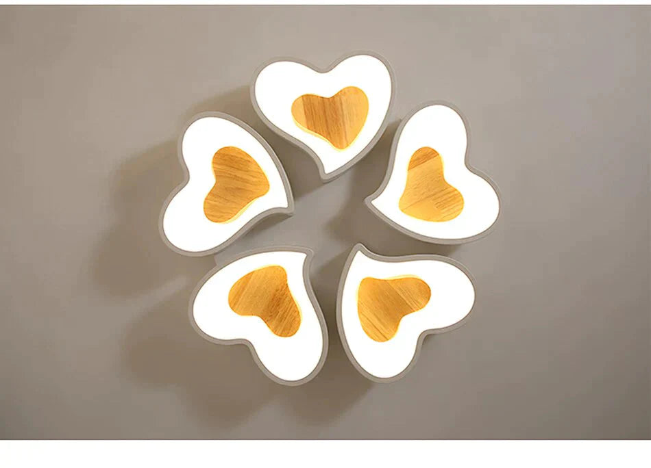 Modern Heart Shape LED Ceiling Lights For Living Room Bedroom  Indoor Lighting Ceiling Lamp Fixture Remote Control Dimmin