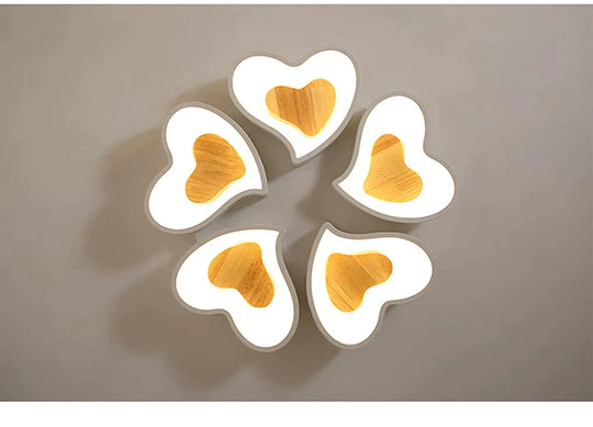 Modern Heart Shape LED Ceiling Lights For Living Room Bedroom  Indoor Lighting Ceiling Lamp Fixture Remote Control Dimmin