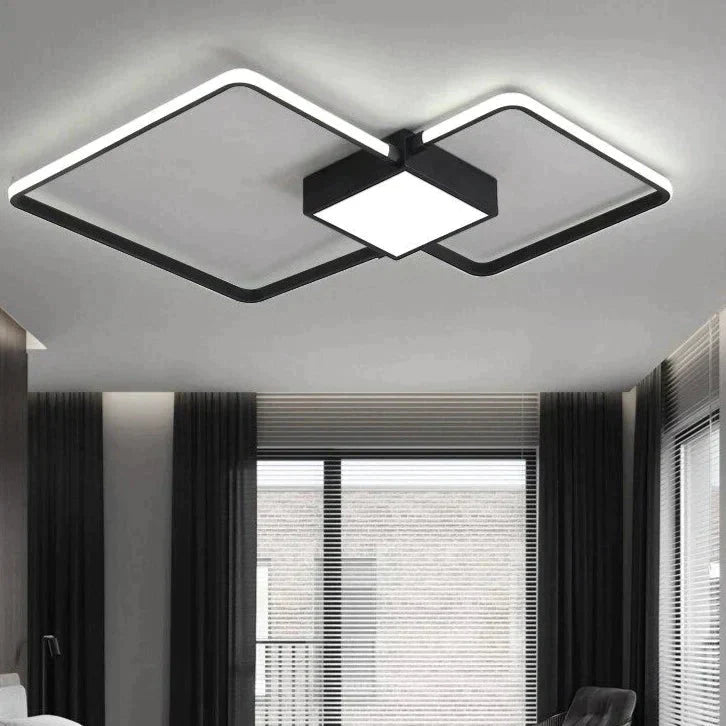 Remote Control Lamp Ceiling Led White Or Black Frame For Home Decorative Living Room 46W 56W Lampara