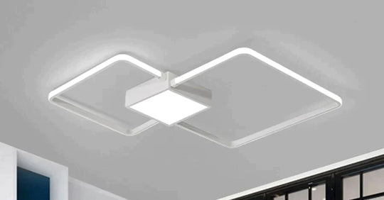 Remote Control Lamp Ceiling Led White Or Black Frame For Home Decorative Living Room 46W 56W Lampara