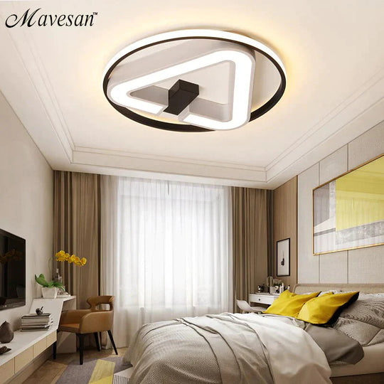 Modern LED Triangle Ceiling Lights For Living Room Bedroom  Indoor Lighting Ceiling Lamp Fixture Remote Control Dimming