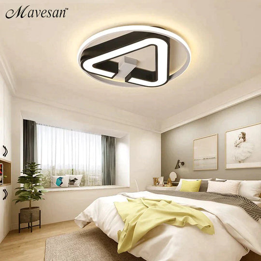 Modern Led Triangle Ceiling Lights For Living Room Bedroom Indoor Lighting Lamp Fixture Remote