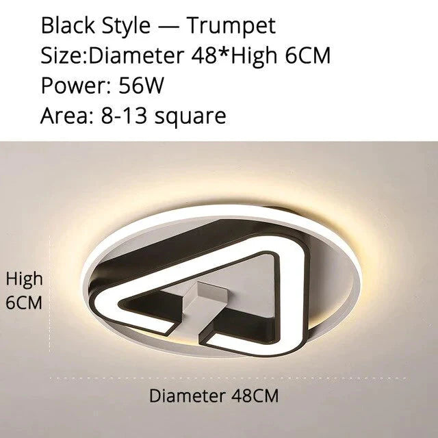 Modern LED Triangle Ceiling Lights For Living Room Bedroom  Indoor Lighting Ceiling Lamp Fixture Remote Control Dimming