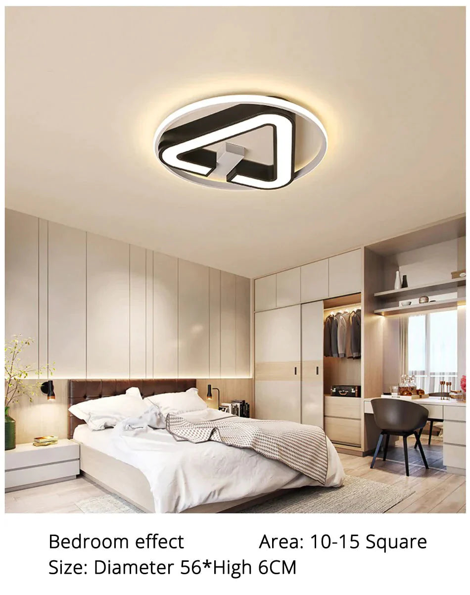 Modern LED Triangle Ceiling Lights For Living Room Bedroom  Indoor Lighting Ceiling Lamp Fixture Remote Control Dimming