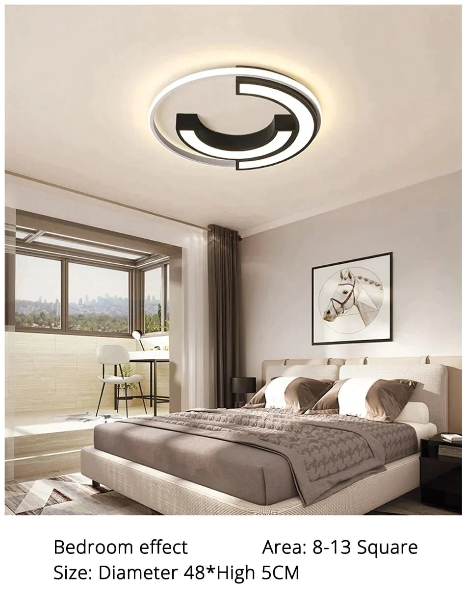 Ceiling Lights Round Shape Led Light For Bedroom Kids Luminaire Creative Lighting Fixture Room