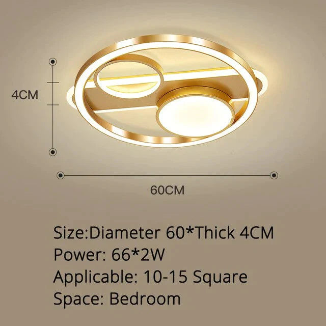 Nordic Bedroom Lamp Led Ceiling Room Lighting Simple Modern Creative Warm Romantic Light Luxury