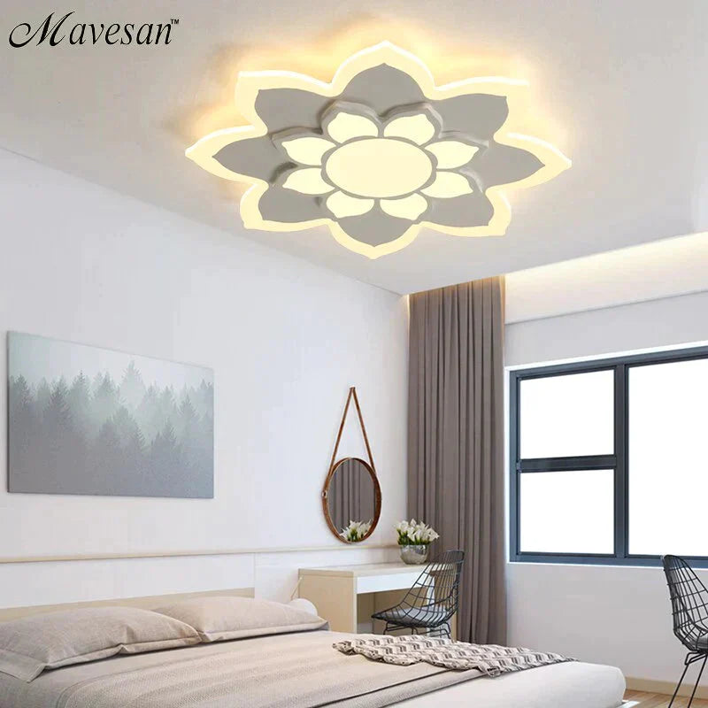 New Arrival Led Ceiling Lights Lamp With Remote Control And Flower Designer For Child Bedroom Study