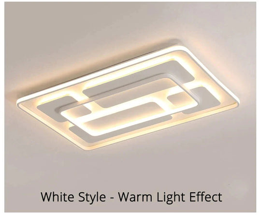 Modern White/Grey Color Ceiling Lights Lamp Rectangular Fashion Led Bedroom Lamps Living Room Lamp Luminaria