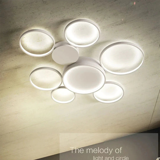 Modern Circular LED Ceiling Lights Bedroom Dining Room Ceiling Lamps Kitchen Plafondlamp Surface Mount Remote Control Lamparas