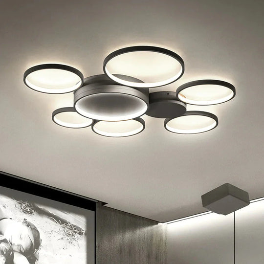 Modern Circular LED Ceiling Lights Bedroom Dining Room Ceiling Lamps Kitchen Plafondlamp Surface Mount Remote Control Lamparas