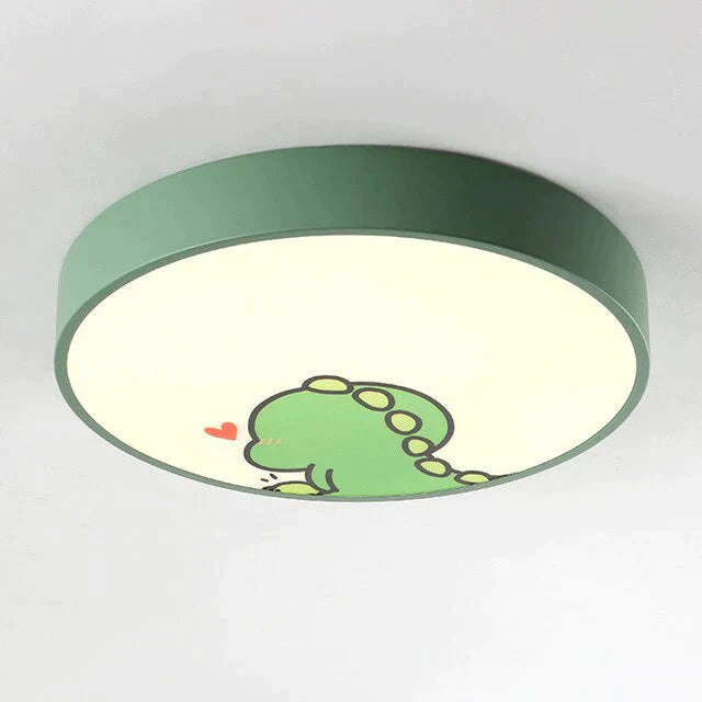 Led Ceiling Lamp Cartoon Kids Boy Girls Room Round Multicolor 18W Surface Mounted Lighting Fixtures