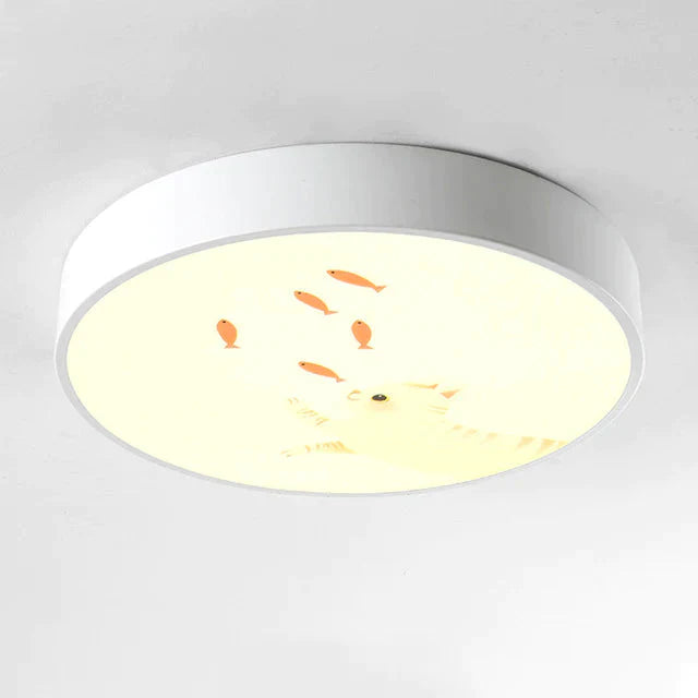 LED Ceiling Lamp Cartoon Kids Boy Girls' Room Round Multicolor 18W Ceiling Surface Mounted LED Lighting Fixtures