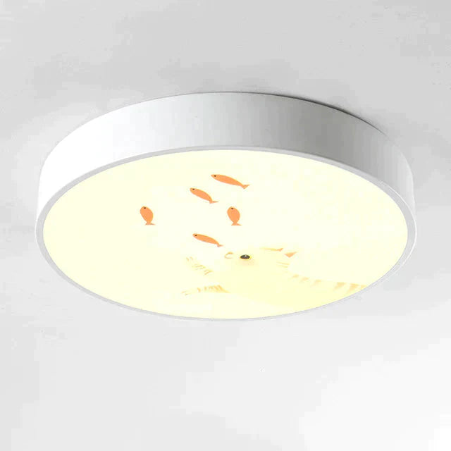 Led Ceiling Lamp Cartoon Kids Boy Girls Room Round Multicolor 18W Surface Mounted Lighting Fixtures