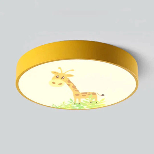 LED Ceiling Lamp Cartoon Kids Boy Girls' Room Round Multicolor 18W Ceiling Surface Mounted LED Lighting Fixtures