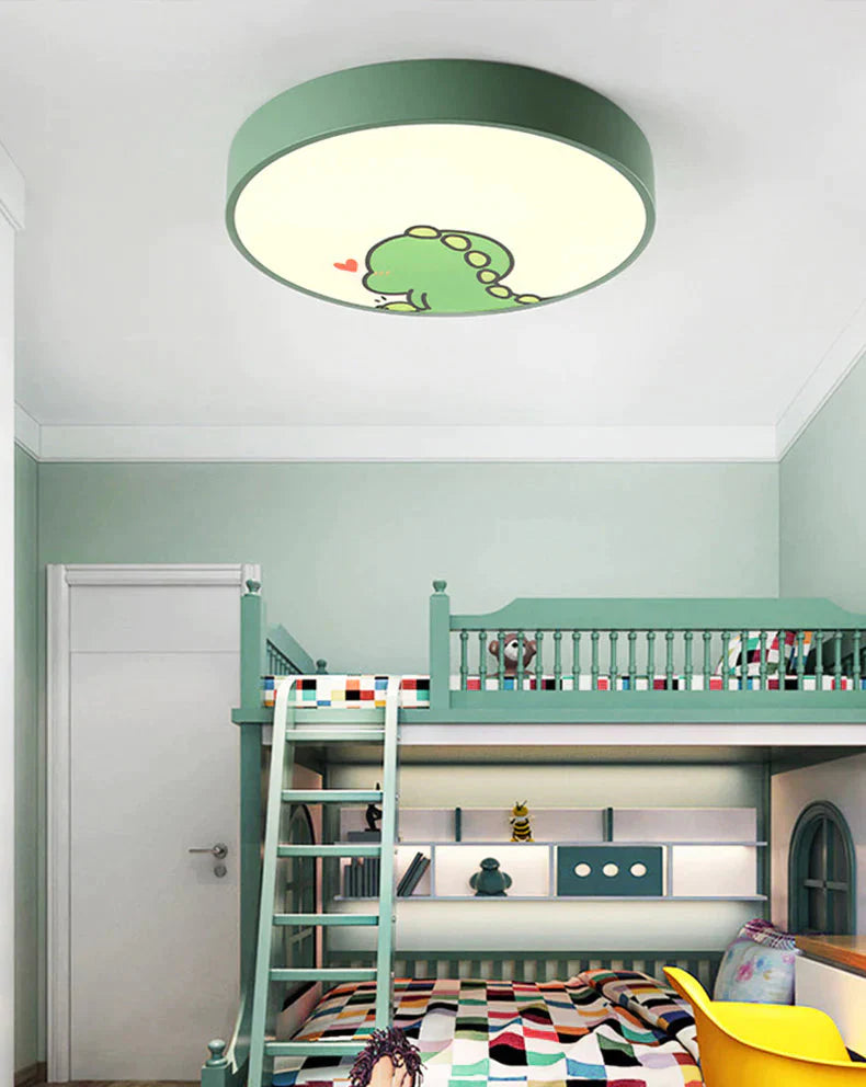 LED Ceiling Lamp Cartoon Kids Boy Girls' Room Round Multicolor 18W Ceiling Surface Mounted LED Lighting Fixtures