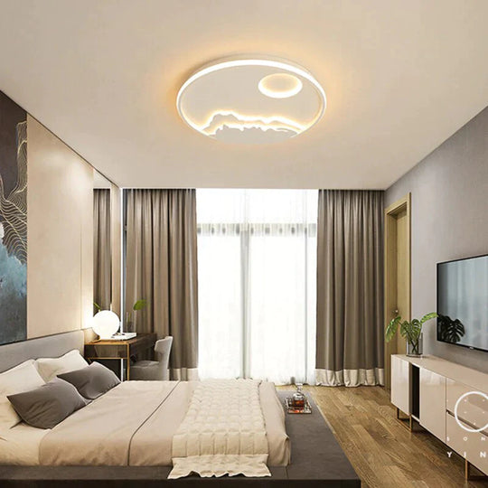 New Arrival Round Dimmable Modern Led Ceiling Lights For Living Room Bedroom Study Room White Color RC Modern Led Ceiling Lamp