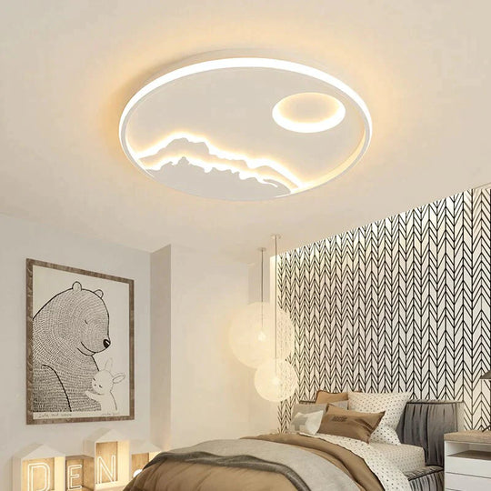 New Arrival Round Dimmable Modern Led Ceiling Lights For Living Room Bedroom Study White Color Rc